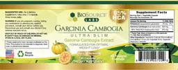 Label for Garcinia Cambogia Ultra Slim