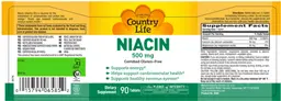 Label for Niacin 500 mg