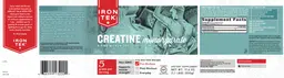 Label for Creatine Monohydrate