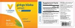Label for Ginkgo Biloba Extract 60 mg