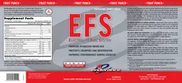 Label for EFS Electrolyte Fuel System Fruit Punch
