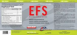 Label for EFS Electrolyte Fuel System Tart Lemon-Lime