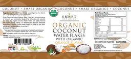 Label for Organic Coconut Water Flakes With Organic Orange Flavor