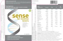 Label for Sense For Nicotine Lovers