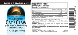 Label for Cat's Claw