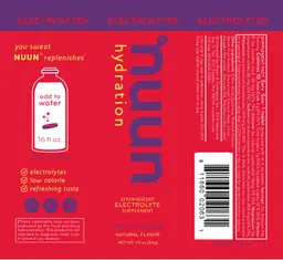 Label for Electrolytes Fruit Punch