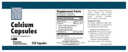 Label for Calcium Capsules