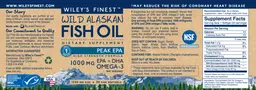 Label for Wild Alaskan Fish Oil Peak EPA
