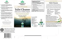 Label for Tulsi Cleanse