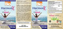 Label for HarmonX With Lifenol 500 mg