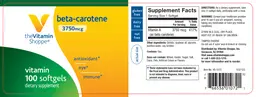 Label for Beta-Carotene 3750 mcg