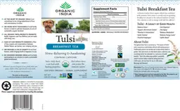 Label for Tulsi Breakfast Tea