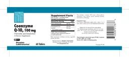 Label for Coenzyme Q-10, 100 mg