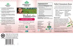 Label for Tulsi Cinnamon Rose