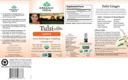 Label for Tulsi Ginger