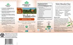Label for Tulsi Masala Chai