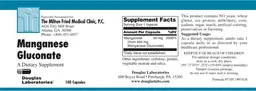 Label for Manganese Gluconate