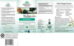 Label for Tulsi Peppermint