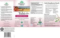 Label for Tulsi Raspberry Peach