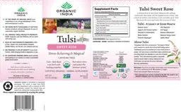 Label for Tulsi Sweet Rose