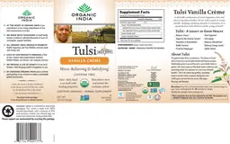 Label for Tulsi Vanilla Creme