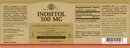 Label for Inositol 500 mg