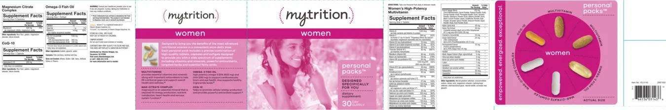 Label for Women's High-Potency Multivitamin