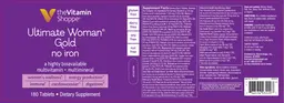 Label for Ultimate Woman Gold No Iron