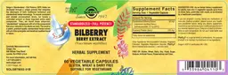Label for Bilberry Berry Extract