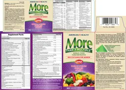 Label for More Than A Multiple Multivitamin For Women