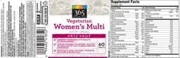 Label for Vegetarian Women's Multi with Iron