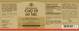 Label for Vegetarian CoQ-10 60 mg