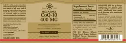 Label for Megasorb CoQ-10 400 mg