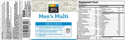 Label for Men's Multi Iron-Free