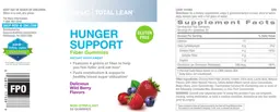 Label for Hunger Support Wild Berry Flavors