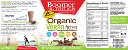 Label for Organic Vegan Protein Naturally Flavored Chocolate