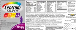 Label for Centrum Silver Women 50+