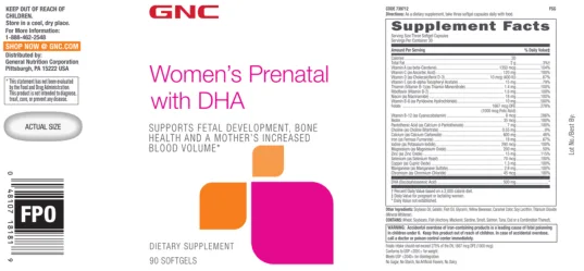 Label for Prenatal With DHA