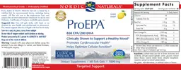 Label for ProEPA 850 EPA/200 DHA Lemon