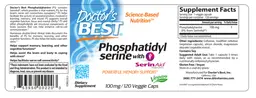 Label for Phosphatidyl Serine with SerinAid PhosphatidylSerine 100 mg
