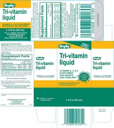 Label for Tri-Vitamin Liquid