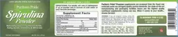 Label for Spirulina Powder