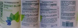 Label for Ginkgo Biloba 120 mg