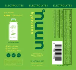 Label for Electrolytes Lemon + Lime