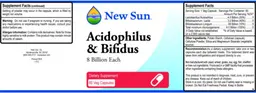 Label for Acidophilus & Bifidus