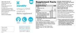 Label for Omega 3/DHA Children's