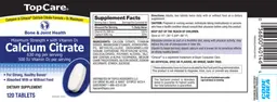 Label for Maximum Strength Calcium Citrate with Vitamin D3