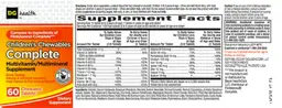 Label for Children's Chewables Complete