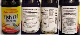 Label for Fish Oil 1000 mg
