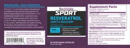 Label for Sport Resveratrol Joint & Recovery With Perluxan